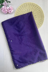 Purple Organza Embellished Saree
