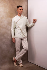 Powder Blue Indo Western Jacket