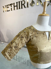 Golden Tissue Embroidered Blouse