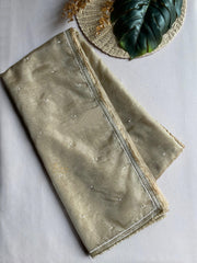 Beige Organza Saree