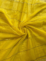 Deep Yellow Organza Saree