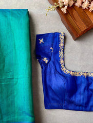 Royal Blue Embroidered Blouse
