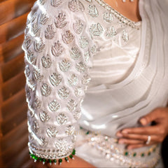 Silver Embroidered Blouse