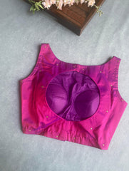 Fuchsia Pink Embroidered Blouse