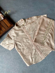 Boys Embroidered Silk Shirt Dhoti Set
