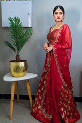 Deep Maroon Lehenga