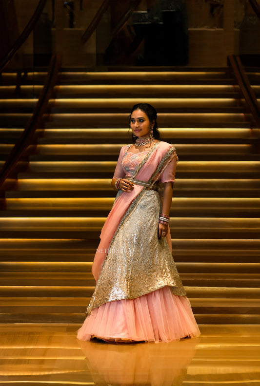 Blush Pink Pastel Lehenga