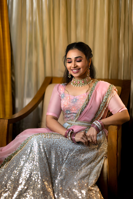 Blush Pink Pastel Lehenga