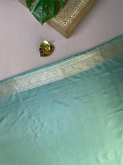 Pastel Turquoise Banaras Saree