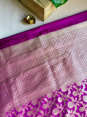 Grape Purple Banaras Saree