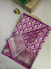 Grape Purple Banaras Saree