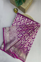 Grape Purple Banaras Saree