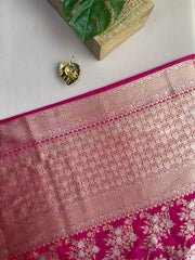 Fuchsia Pink Banaras Saree