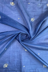 Navy Blue Organza Saree