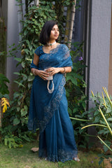 Twilight Cutwork Organza Saree