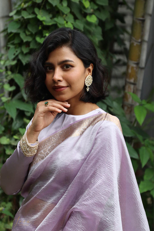 Lilac Semi Tissue Saree