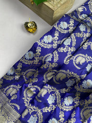 Royal blue Banaras saree