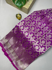 Grape Purple Banaras Saree