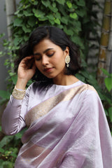 Lilac Semi Tissue Saree
