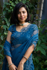 Twilight Cutwork Organza Saree