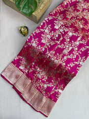 Fuchsia Pink Banaras Saree