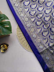 Royal blue Banaras saree