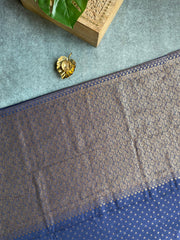 Navy blue Georgette Banaras Saree