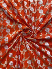 Deep Orange Banaras Saree