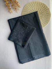 Black Organza Embellished Saree