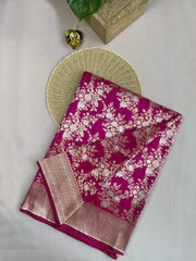 Fuchsia Pink Banaras Saree