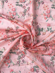 Floral Peach Organza Saree