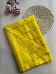 Deep Yellow Organza Saree