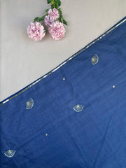 Navy Blue Organza Saree