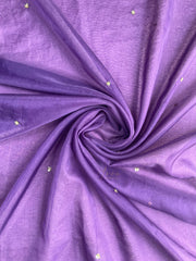 Purple Organza Embroidered Saree